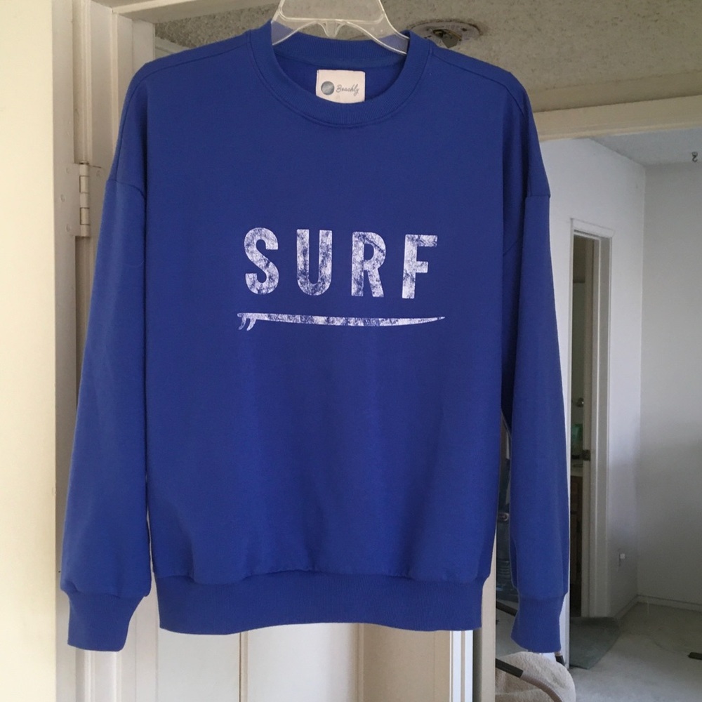 BEACHLY/COLBALT BLUE”SURF” SWEATSHIRT
